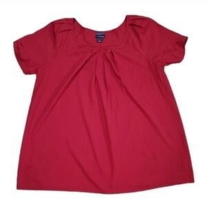 Oh Baby by Motherhood Women's 100% Polyester red maternity top size Large